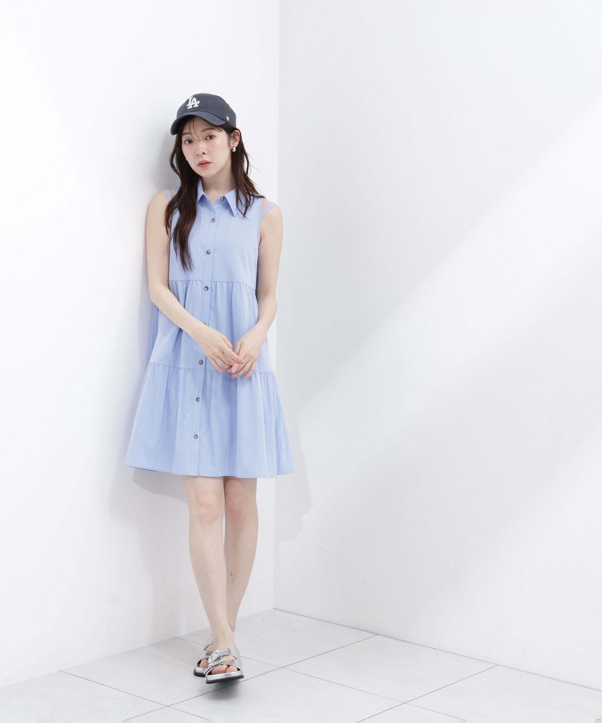 PROPORTION BODY DRESSING「＜EDIT COLOGNE＞ノースリーブシャツミニワンピース」|ワンピース|