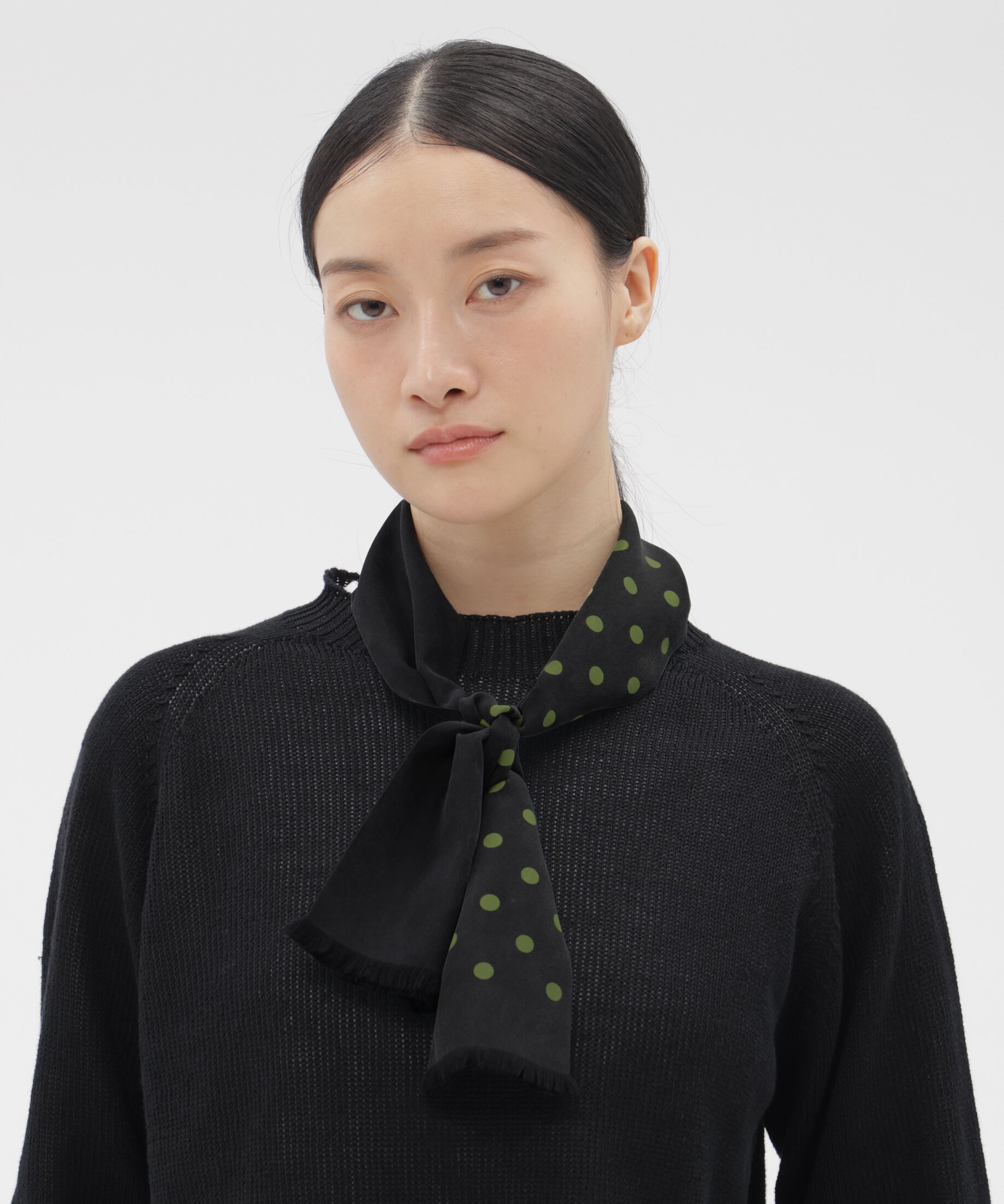  「SILK TWILL POLKA DOT TIE SCARF」|バンダナ・スカーフ|