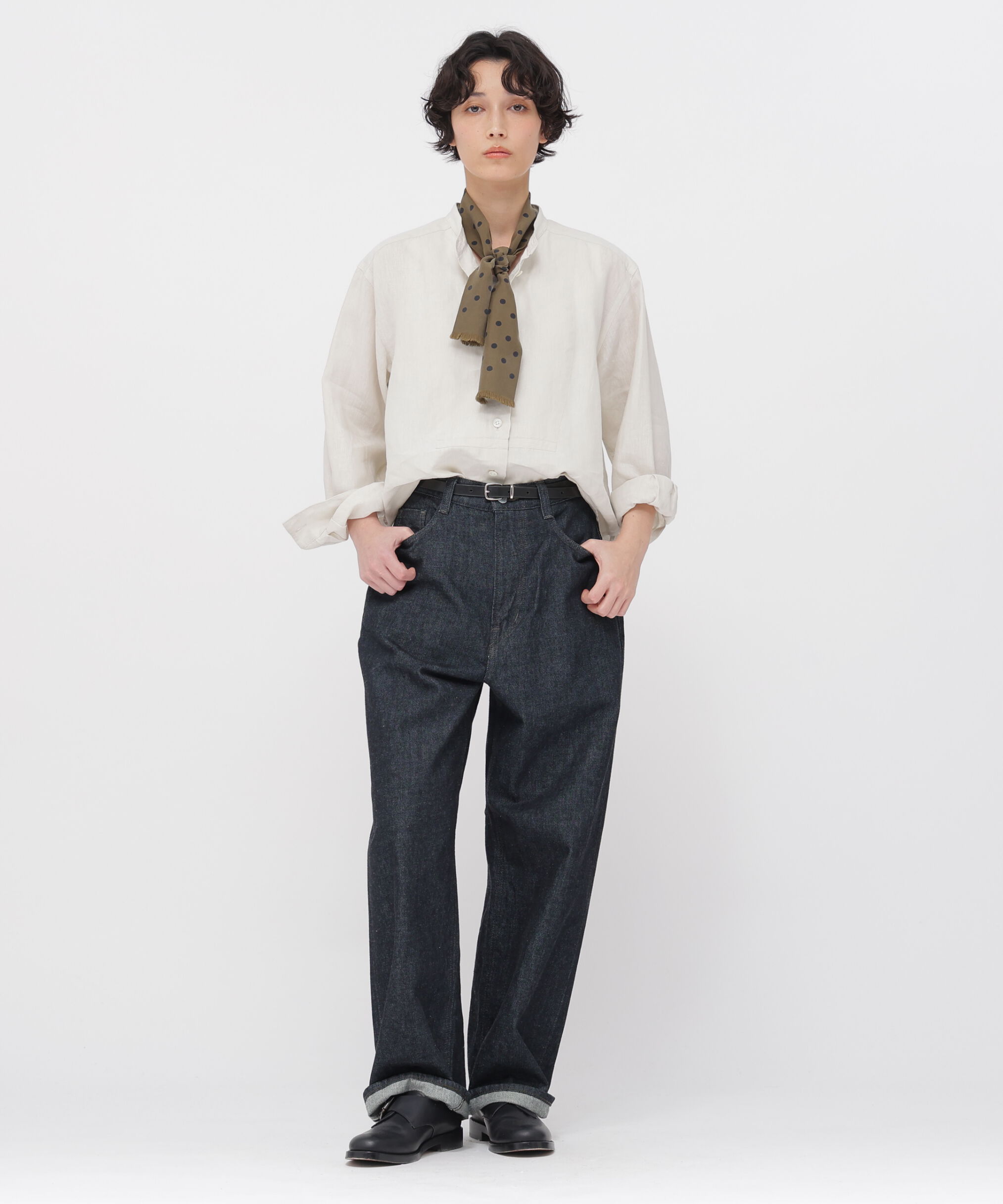  「SILK TWILL POLKA DOT TIE SCARF」|バンダナ・スカーフ|