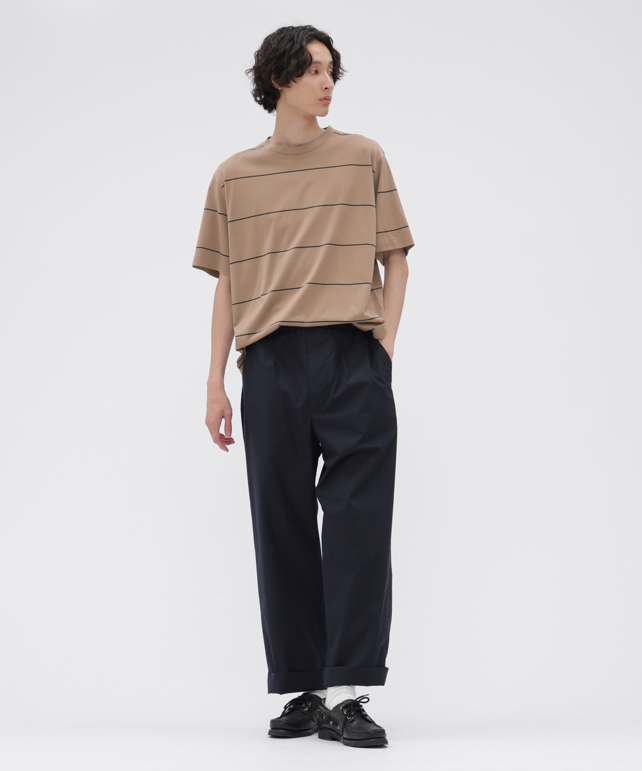 MARGARET HOWELL「FINE COTTON STRIPE JERSEY TOP」|Tシャツ・カットソー|