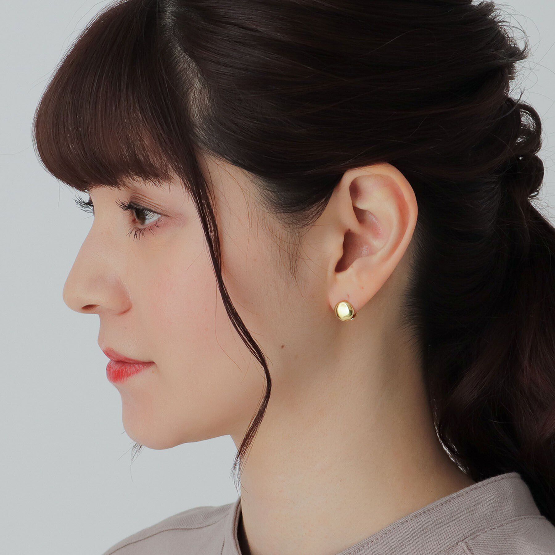 COCOSHNIK ONKITSCH「シルバー ラウンドカボション　イヤリング GP」|イヤリング|