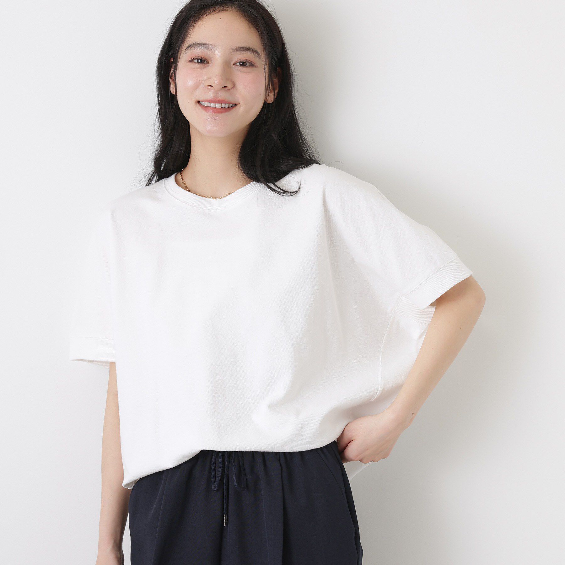Dessin「【洗える】ミニ裏毛ドルマンスリーブプルオーバー」|Tシャツ・カットソー|
