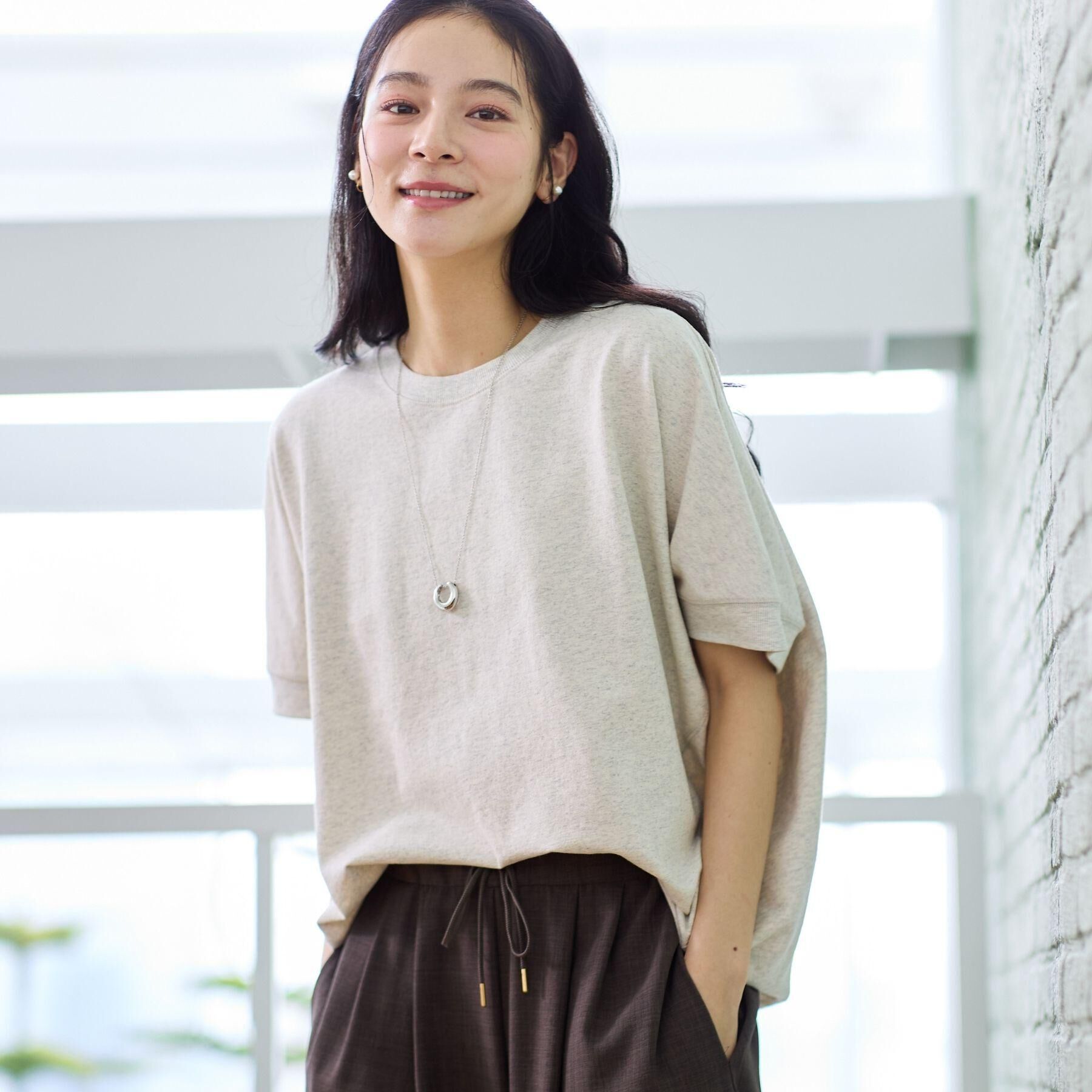 Dessin「【洗える】ミニ裏毛ドルマンスリーブプルオーバー」|Tシャツ・カットソー|