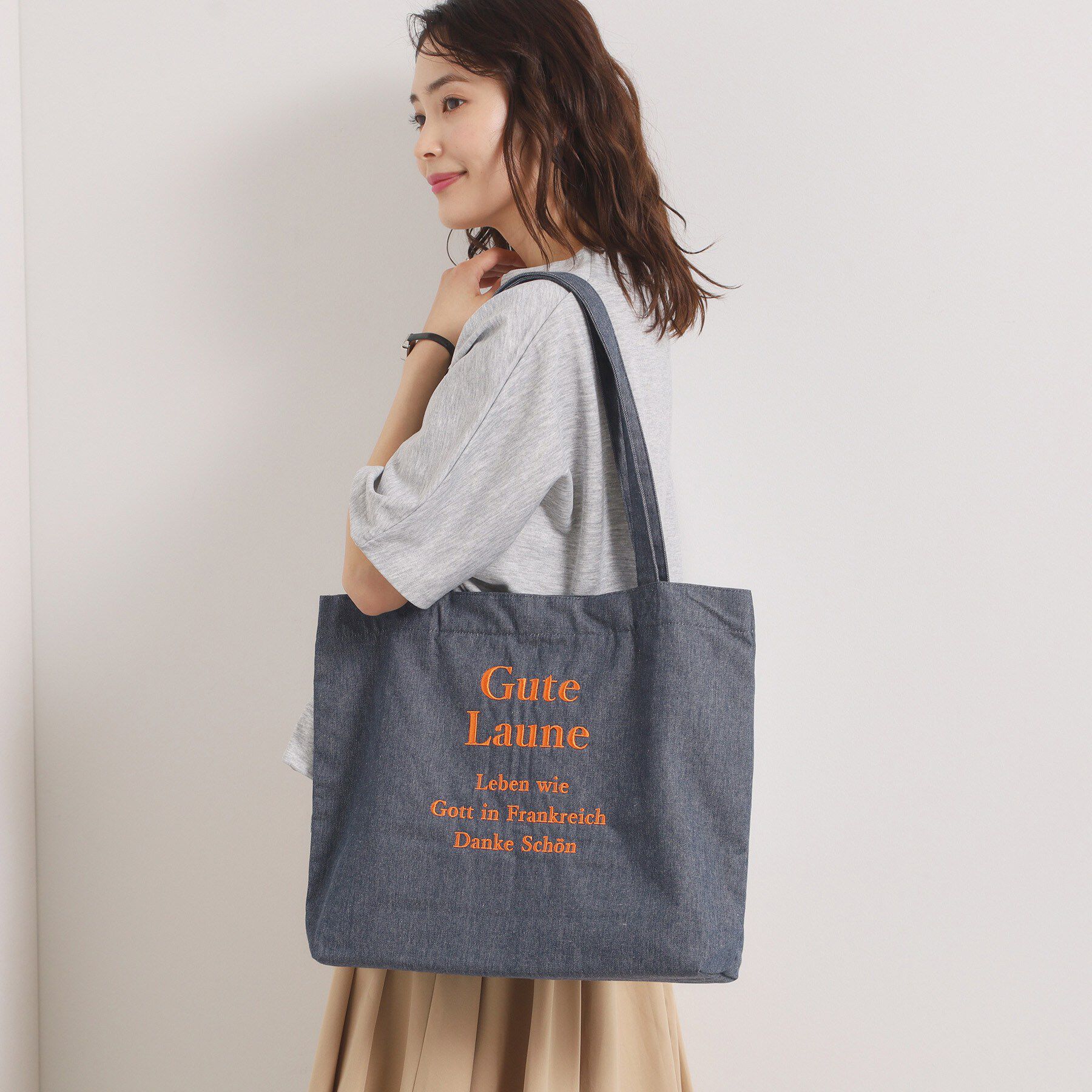 ITS&rsquo;DEMO「【A4対応】ロゴ刺繍トート」|トートバッグ|