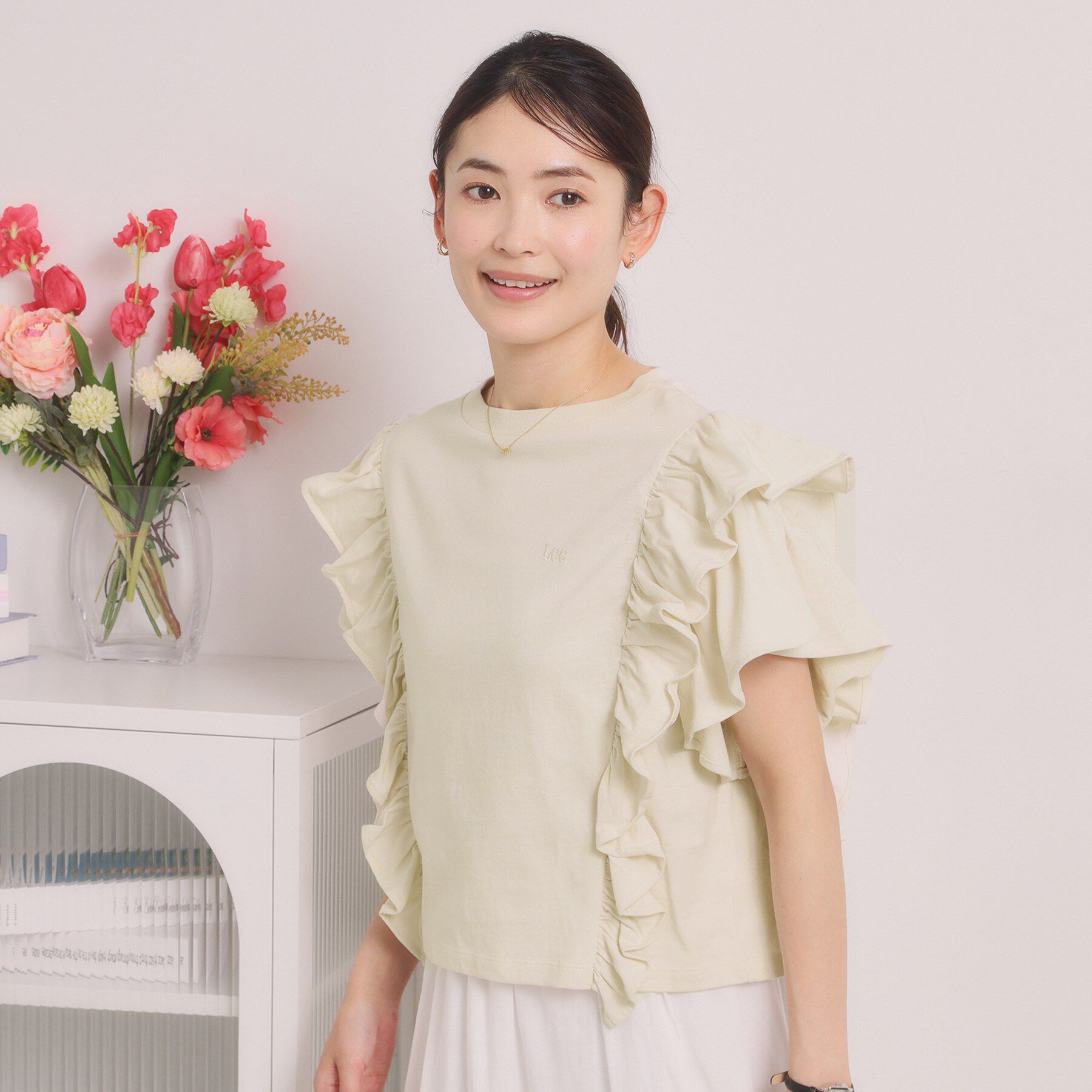 ITS&rsquo;DEMO「＜Lee＞ RUFFLESLEEVES TEE」|Tシャツ・カットソー|