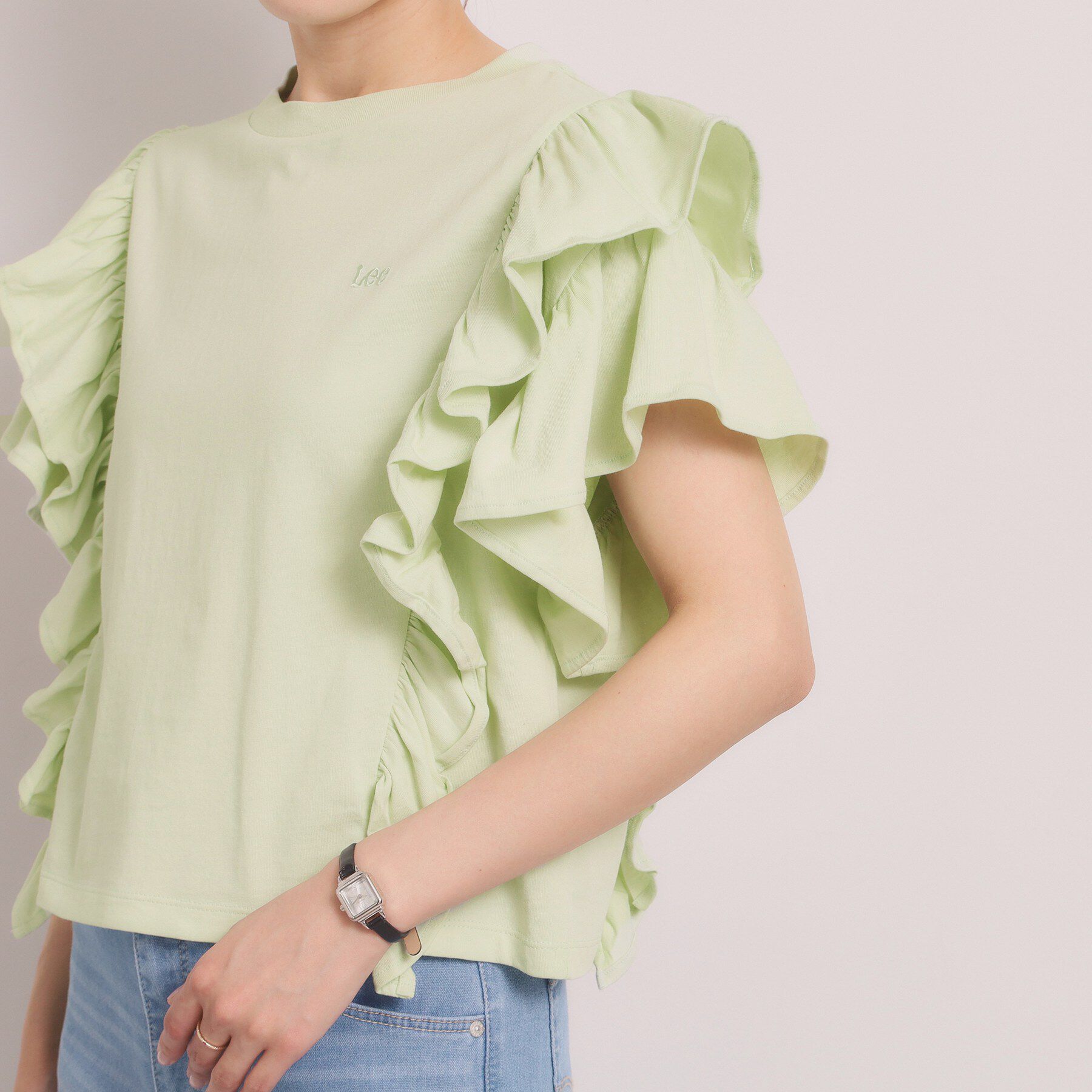 ITS&rsquo;DEMO「＜Lee＞ RUFFLESLEEVES TEE」|Tシャツ・カットソー|