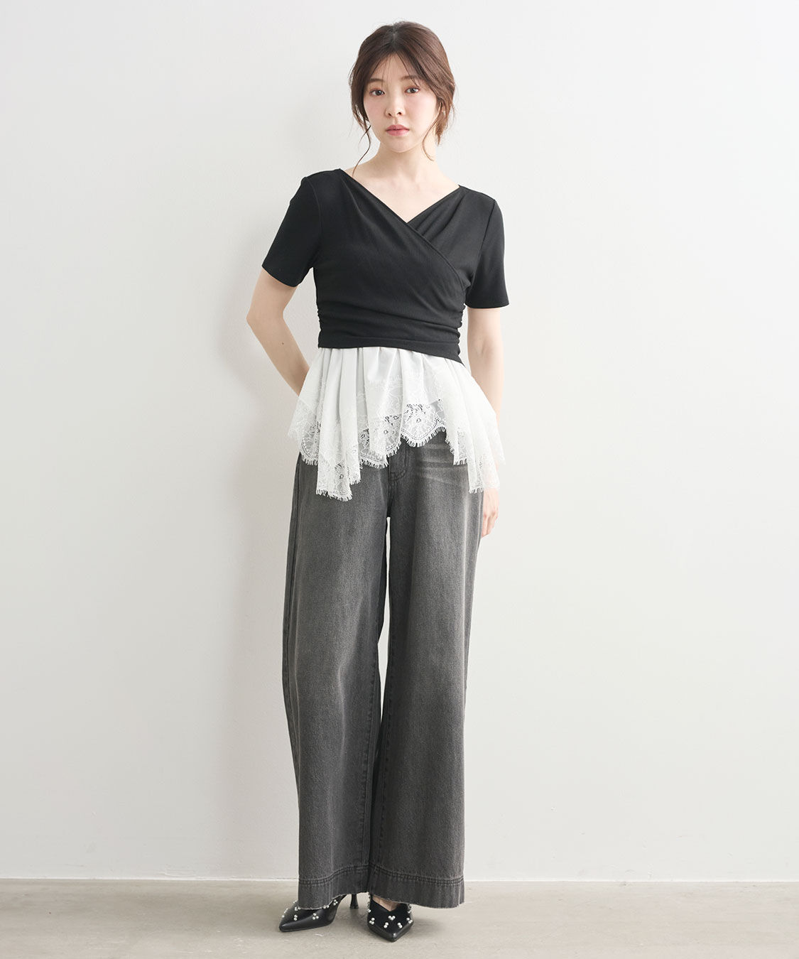 COCO DEAL「カシュクールペプラムトップス」|Tシャツ・カットソー|