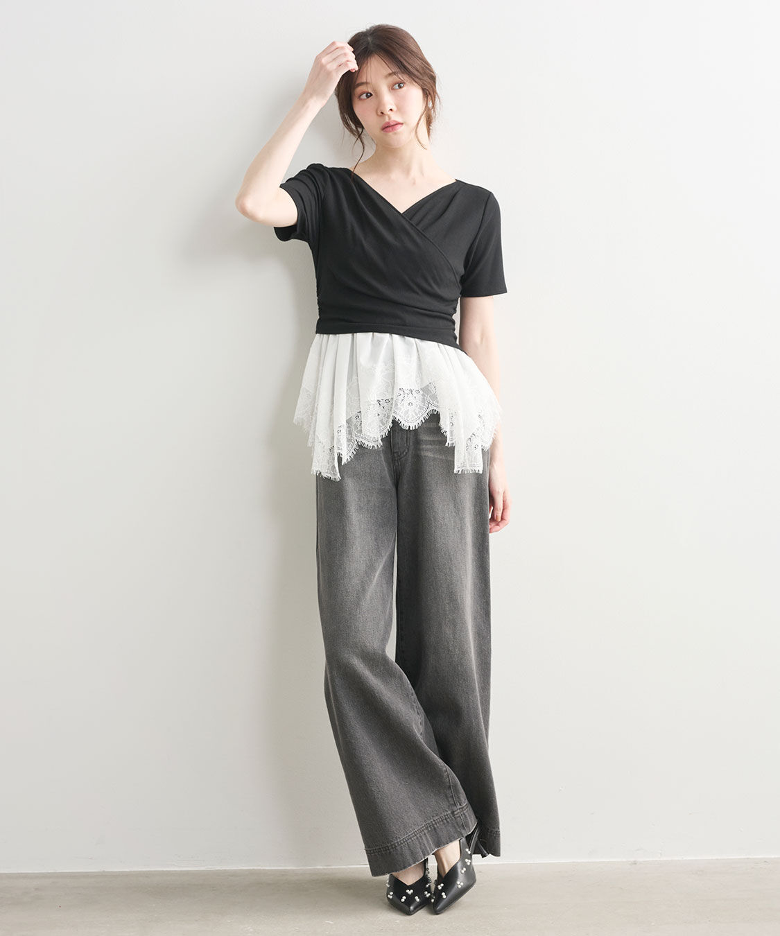 COCO DEAL「カシュクールペプラムトップス」|Tシャツ・カットソー|