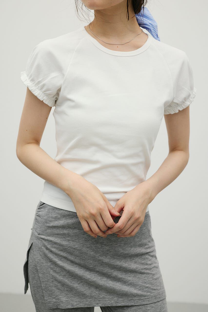 STYLEMIXER「ギャザーフレンチスリーブT」|Tシャツ・カットソー|