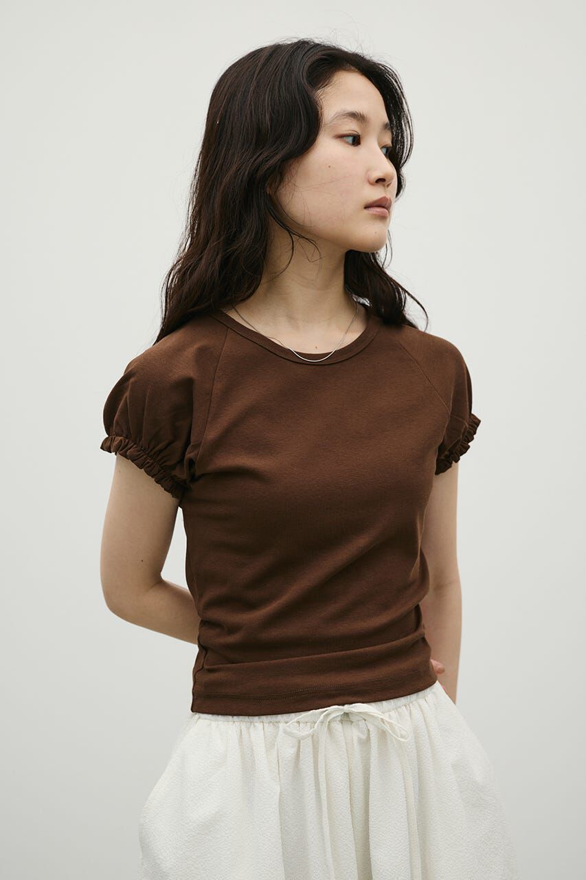 STYLEMIXER「ギャザーフレンチスリーブT」|Tシャツ・カットソー|