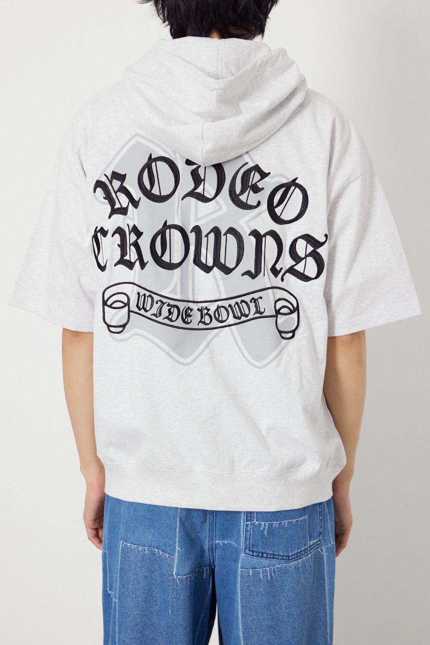 RODEO CROWNS「Blackletter 半袖ZIPパーカー」|パーカー|