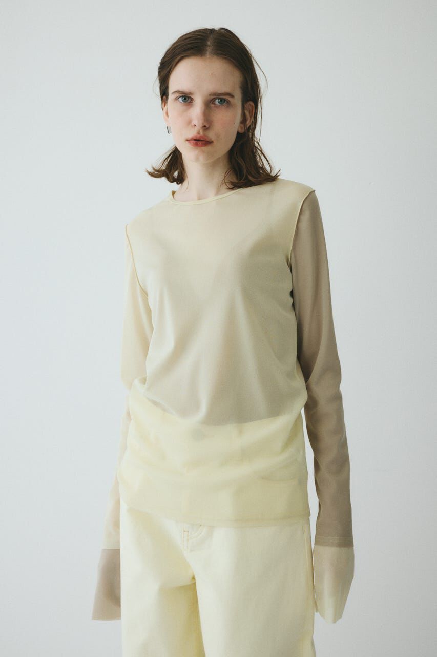 HeRIN.CYE「Bi color mesh inner tops」|Tシャツ・カットソー|