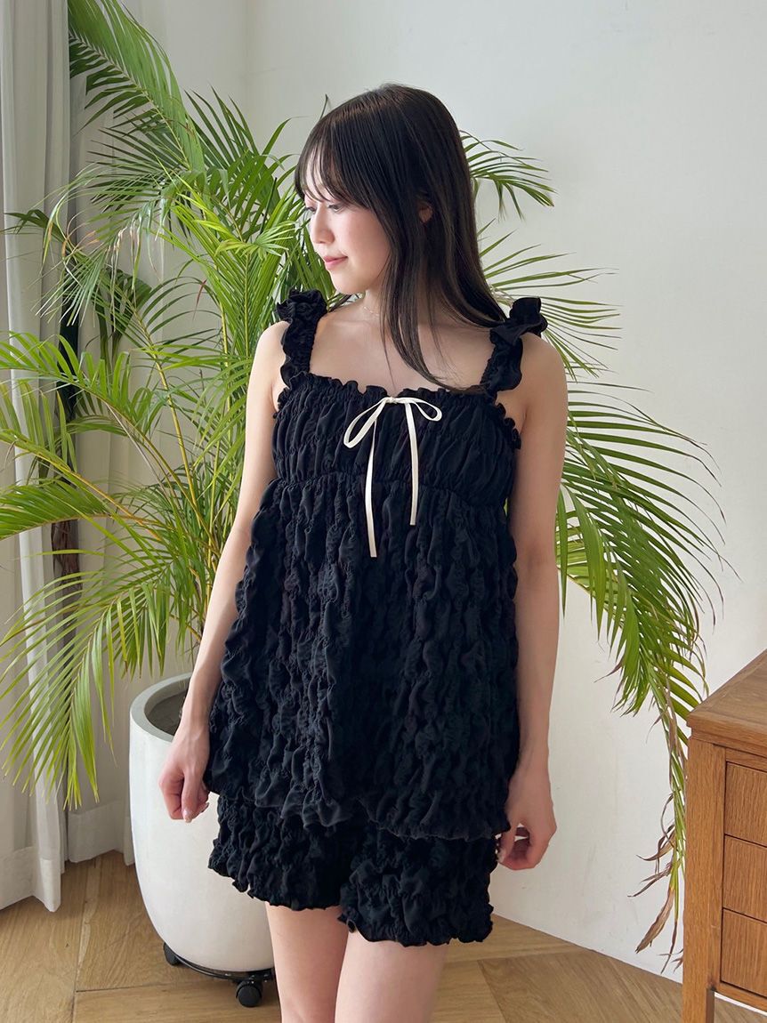 SNIDEL HOME「シャーリングショートパンツ」|ルームウェア|