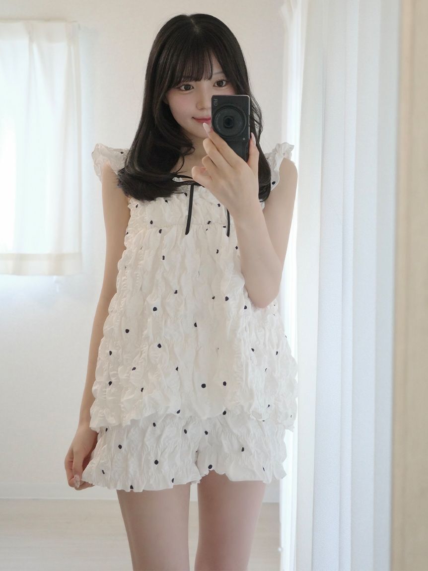 SNIDEL HOME「シャーリングショートパンツ」|ルームウェア|