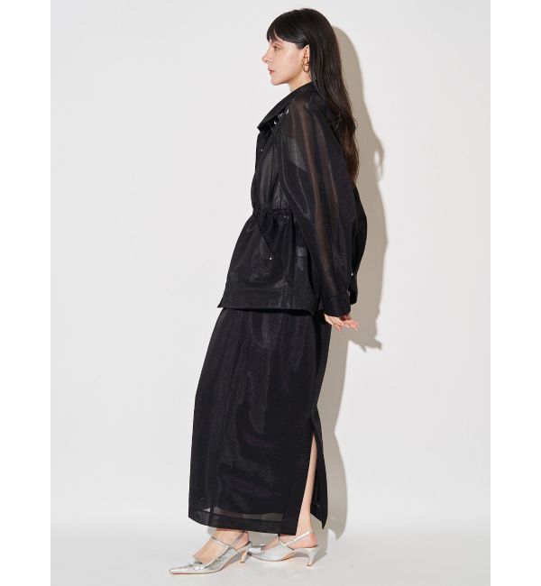 ELENDEEK「MESH BONDING TUCKED SK」|スカート|