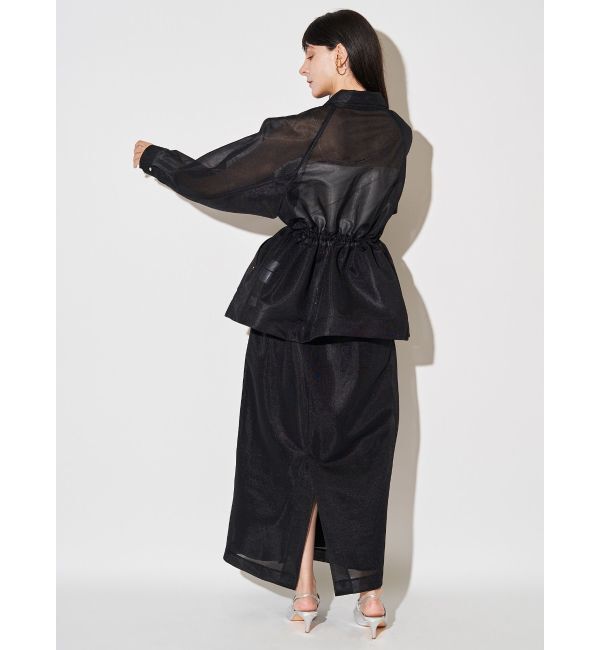 ELENDEEK「MESH BONDING TUCKED SK」|スカート|