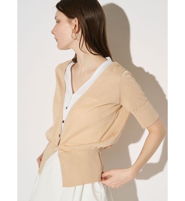ELENDEEK「COLOR LAYERED HALF SLEEVES KT」|ニット・セーター|