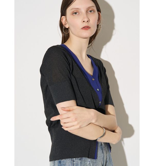 ELENDEEK「COLOR LAYERED HALF SLEEVES KT」|ニット・セーター|