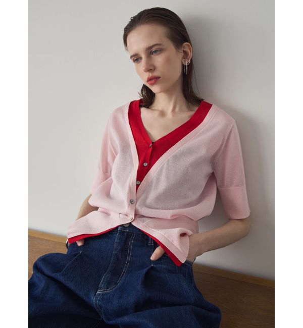 ELENDEEK「COLOR LAYERED HALF SLEEVES KT」|ニット・セーター|