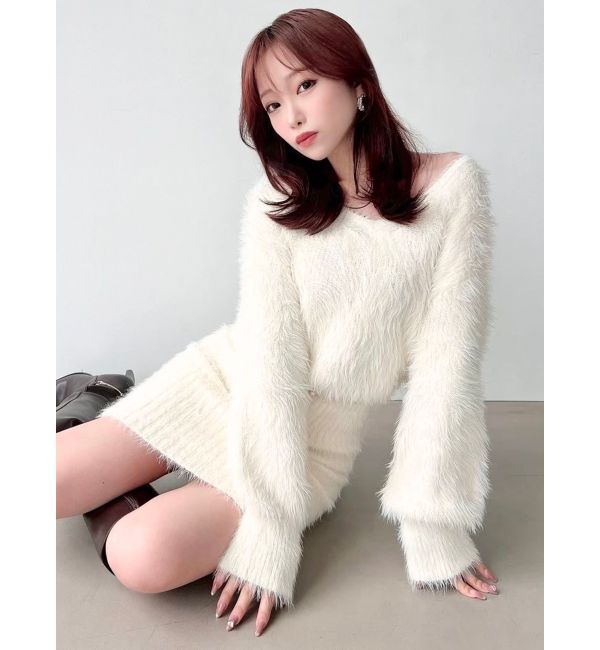 RESEXXY「【追加生産分】シャギーニットワンピース」|ワンピース|