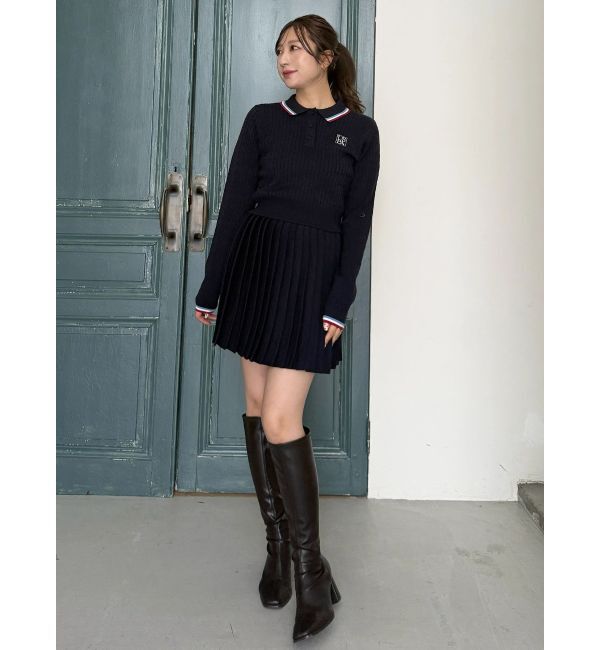 MERCURYDUO「U.S. POLO ASSN.別注 配色ラインニットセットアップ」|ワンピース|