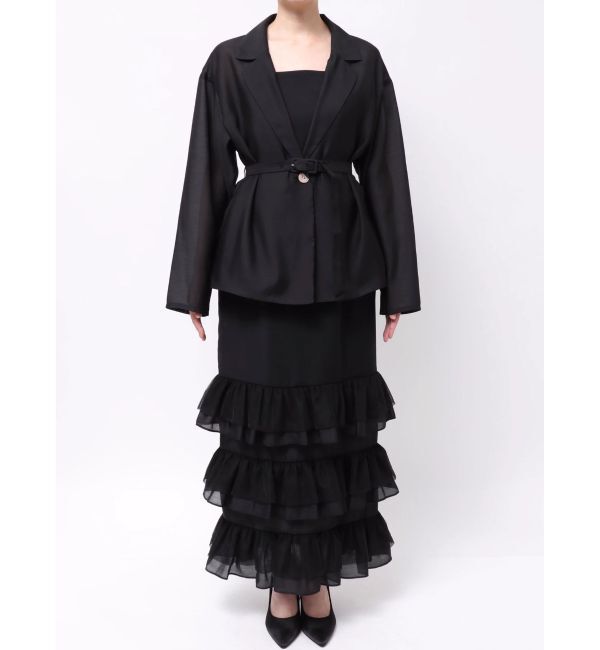 LAGUNAMOON「LADYシアージャケット&times;ティアードキャミワンピース」|ワンピース|