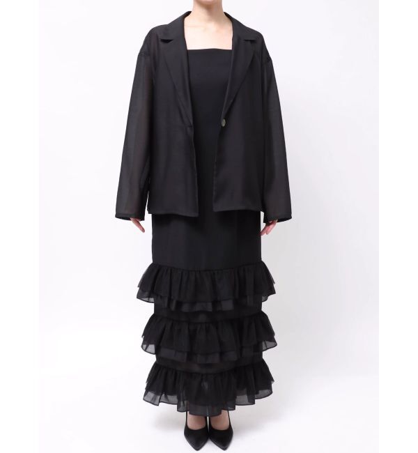 LAGUNAMOON「LADYシアージャケット&times;ティアードキャミワンピース」|ワンピース|