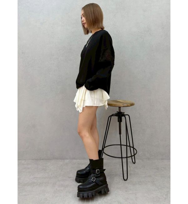 EVRIS「レースEmbroideryスウェットトップス」|スウェット・ジャージ|