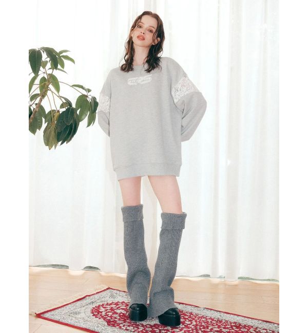 EVRIS「レースEmbroideryスウェットトップス」|スウェット・ジャージ|