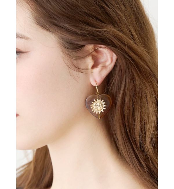 EVRIS「ORIGINAL SUNNY SHELL ピアス」|ピアス|ブラウン