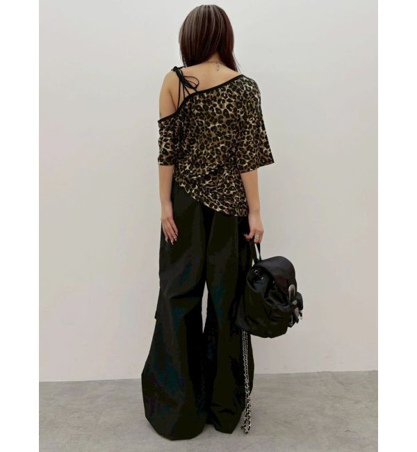 EVRIS「ラインストーンワンショルグラフィックトップス」|Tシャツ・カットソー|