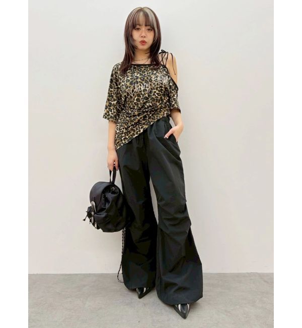 EVRIS「ラインストーンワンショルグラフィックトップス」|Tシャツ・カットソー|