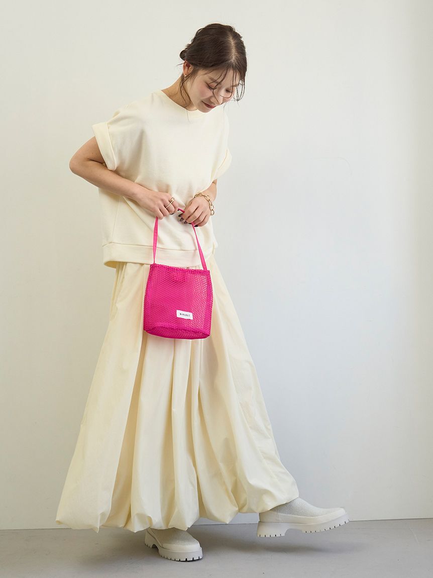 emmi atelier「eco 裏毛プルオーバー&times;撥水バルーンスカートセット」|ワンピース|