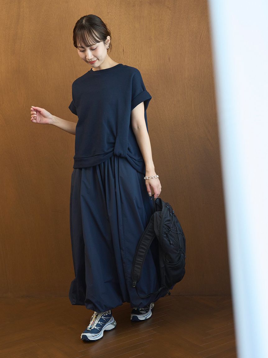 emmi atelier「eco 裏毛プルオーバー&times;撥水バルーンスカートセット」|ワンピース|
