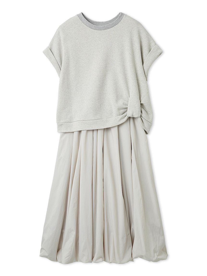 emmi atelier「eco 裏毛プルオーバー&times;撥水バルーンスカートセット」|ワンピース|