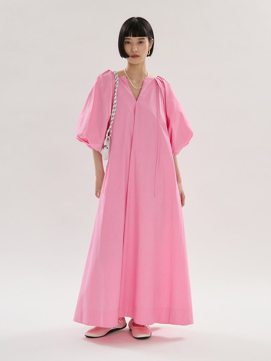 emmi atelier「ボリュームスリーブコットンワンピース」|ワンピース|