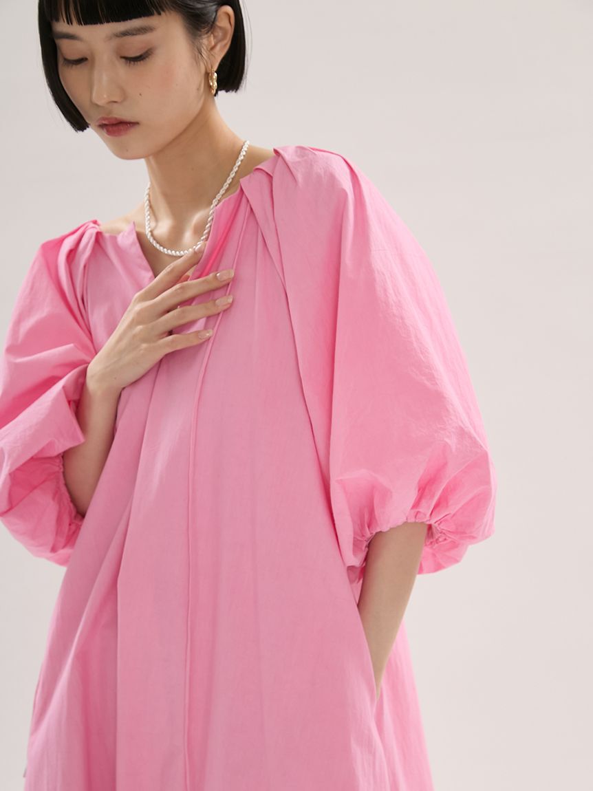 emmi atelier「ボリュームスリーブコットンワンピース」|ワンピース|