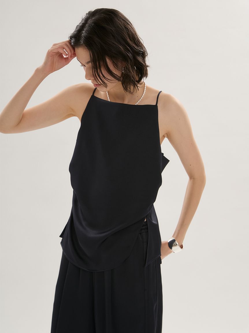 emmi atelier「サテンキャミトップス【セットアップ対応】」|キャミソール|NVY