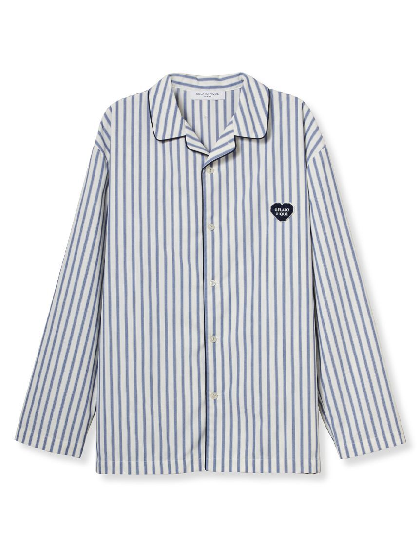 GELATO PIQUE HOMME「【HOMME】ブロードストライプシャツ」|シャツ・ブラウス|NVY