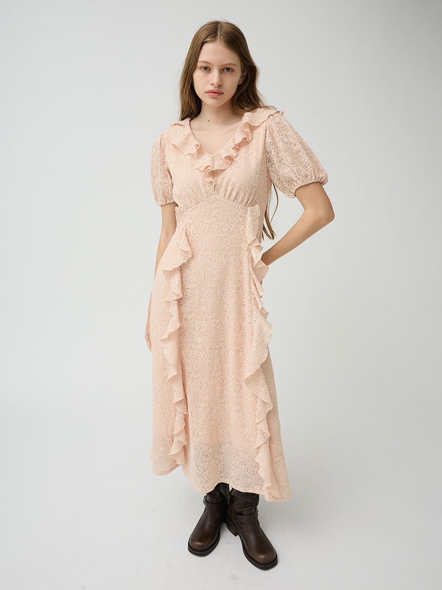 LILY BROWN「フリルレースカットワンピース」|ワンピース|
