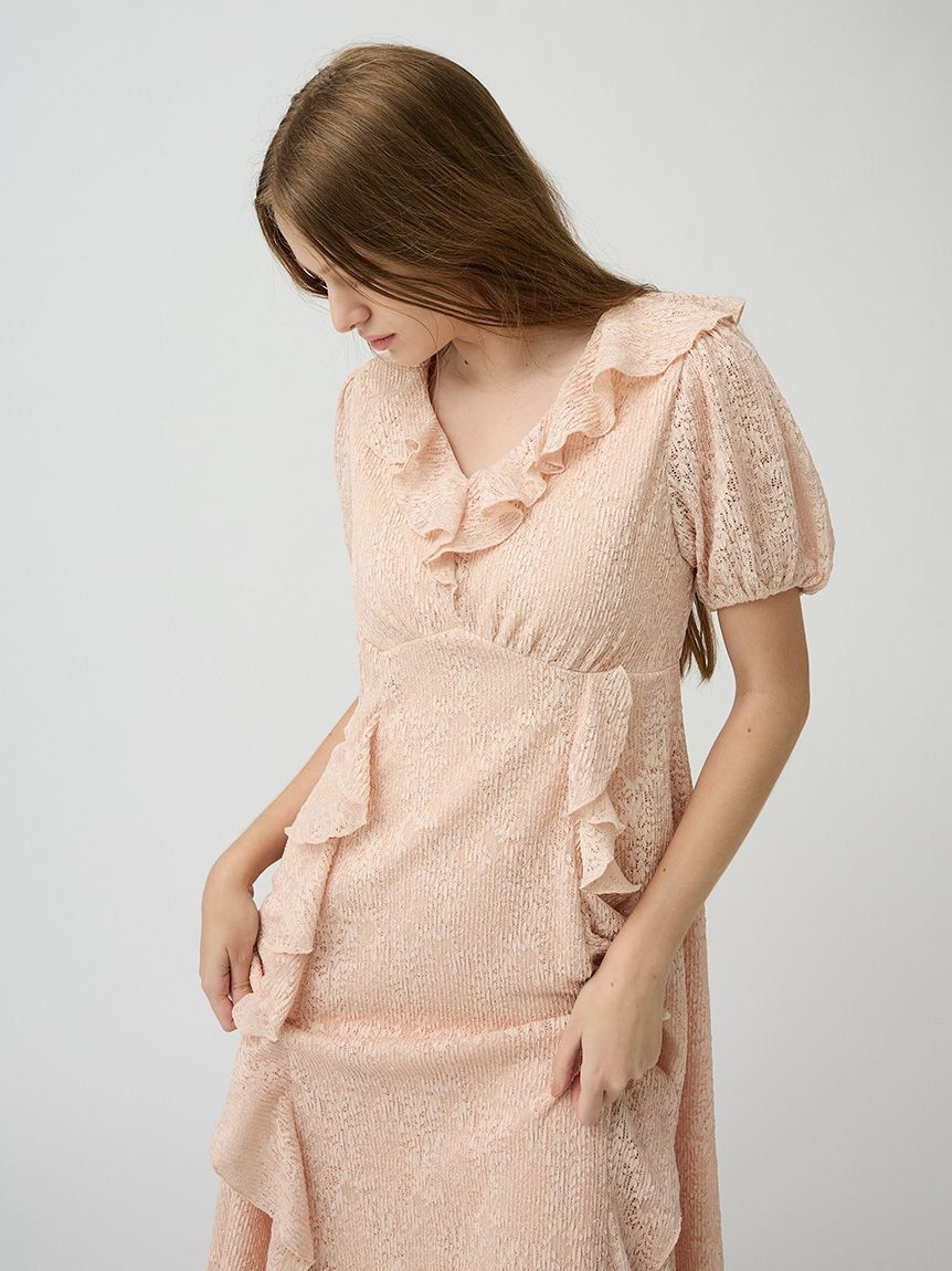 LILY BROWN「フリルレースカットワンピース」|ワンピース|