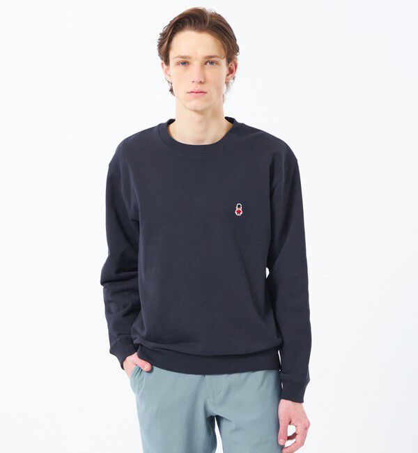 MACKINTOSH PHILOSOPHY「【WEB&一部店舗限定】バッキンガムベア 10オンス裏パイル ワンポイントクルーネックスウェット」|Tシャツ・カットソー|ネイビー