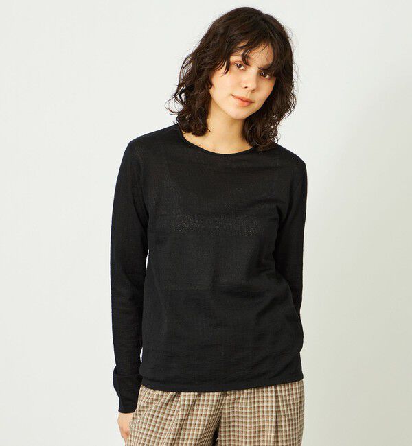 MACKINTOSH PHILOSOPHY「GREY LABEL レースジャガードプルオーバー」|Tシャツ・カットソー|ブラック