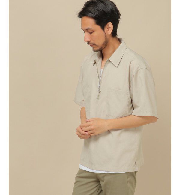 ikka「ハーフジップシャツアンサンブル」|シャツ・ブラウス|