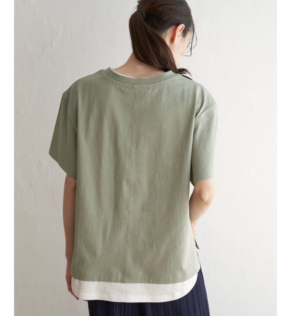 ikka「コットンUSA裾レイヤードTシャツ」|その他|