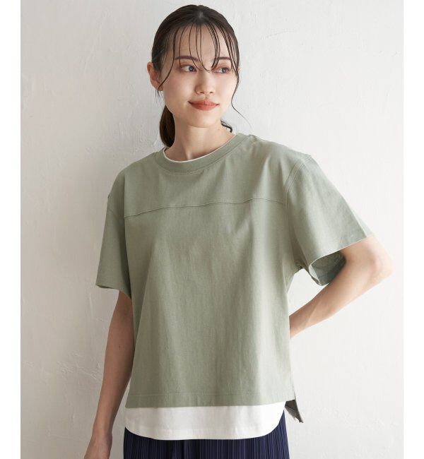 ikka「コットンUSA裾レイヤードTシャツ」|その他|