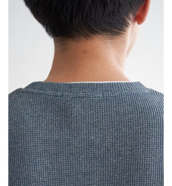 ikka「【雑誌MonoMax5月号掲載】メランジワッフルポケ付きフェイクTシャツ」|Tシャツ・カットソー|
