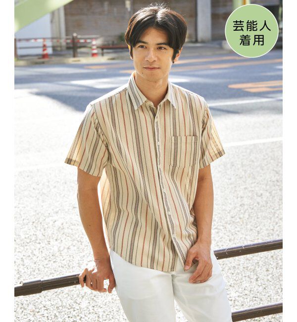 ikka「パナマレギュラーカラーシャツ」|シャツ・ブラウス|ベージュ