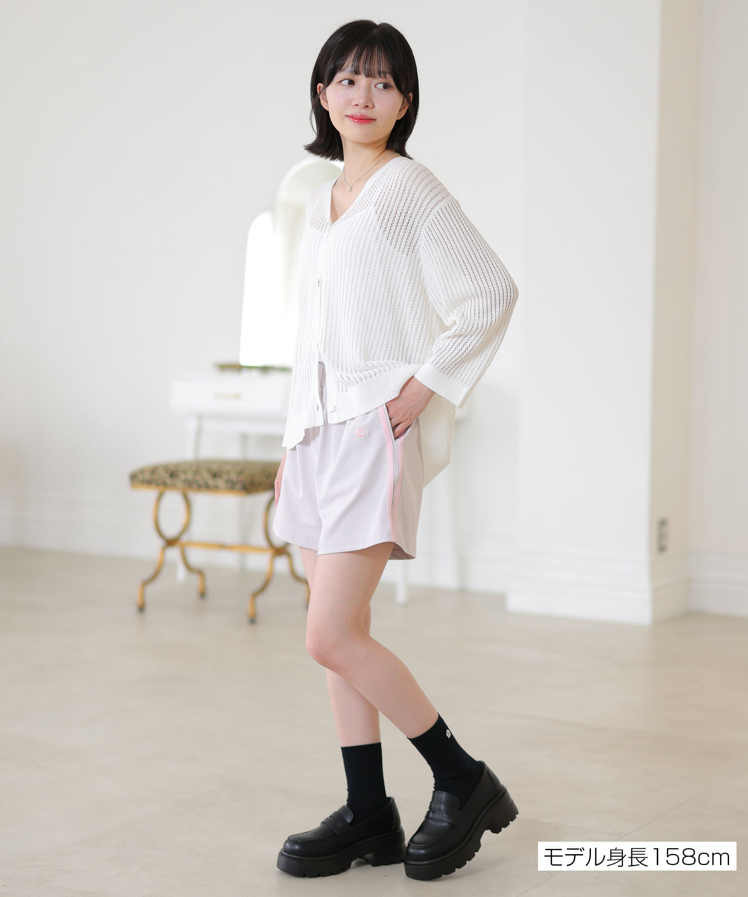 MARY QUANT「ライトメッシュ カーディガン」|カーディガン|