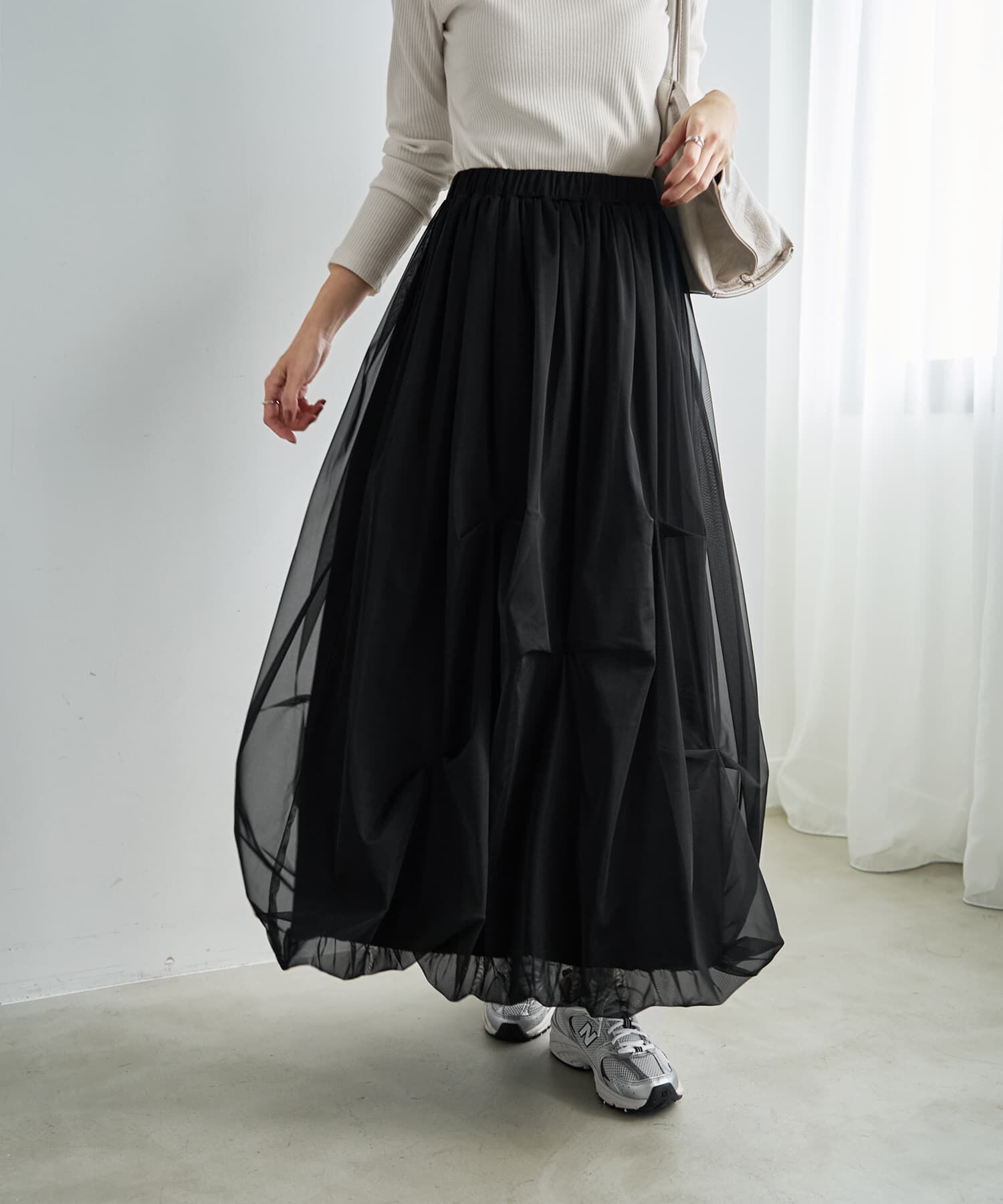 STYLE DELI「【LUXE】タックチュールバルーンスカート」|スカート|